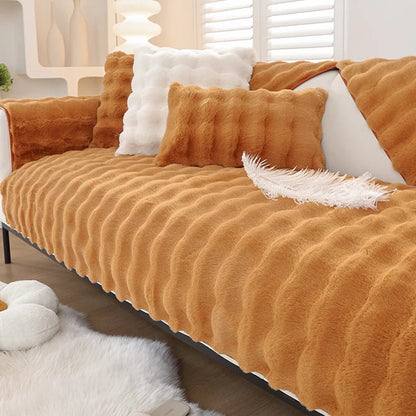 PlushLounge - Super Soft Shaggy Universal Non-slip Plush Sofa Cover